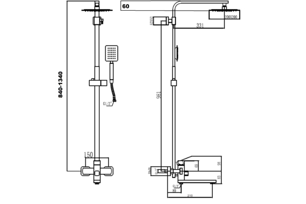 Душевая стойка Fmark FS8145-35