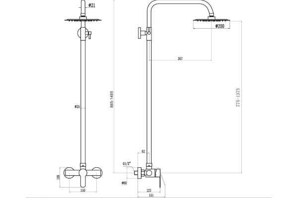 Душевая стойка Fmark FS8205