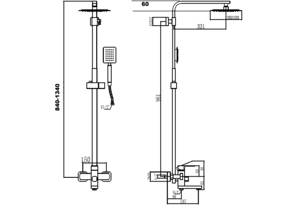 Душевая стойка Fmark FS8145H