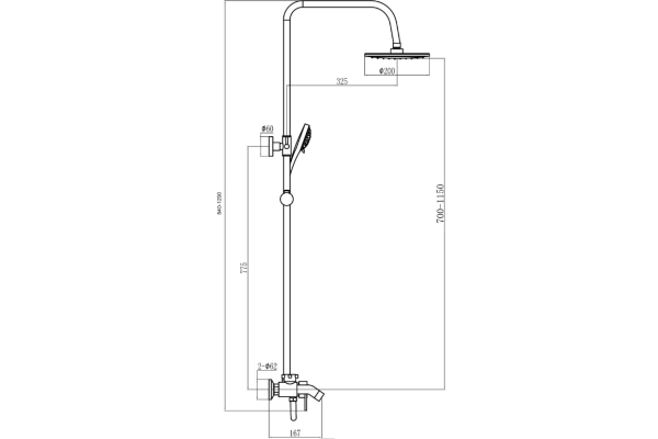 Душевая стойка Fmark FM2407