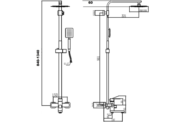 Душевая стойка Fmark FS8145