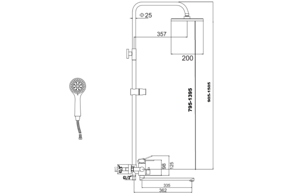 Душевая стойка Fmark FS8345-35