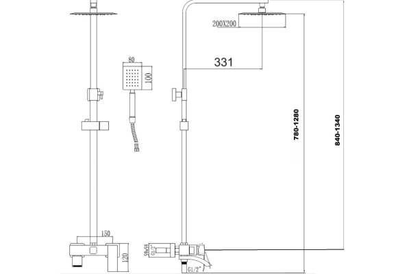 Душевая стойка Fmark FS8645-1