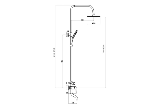 Душевая стойка Fmark FM2401