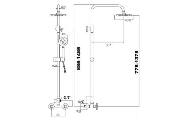 Душевая стойка Fmark FS8435H