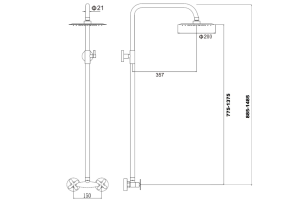 Душевая стойка Fmark FS8505