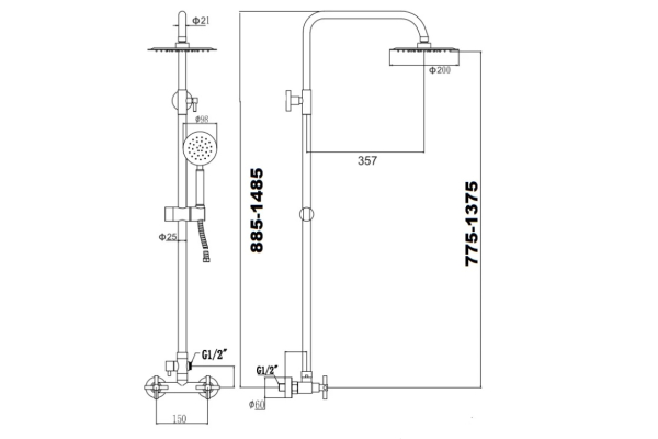 Душевая стойка Fmark FS8435