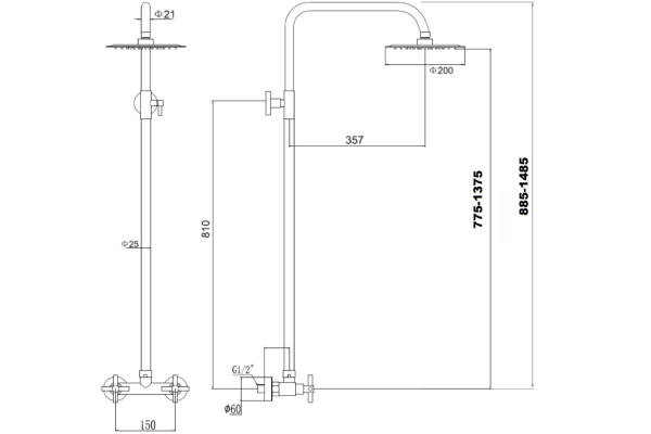 Душевая стойка Fmark FS8405H