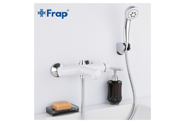 Смеситель для ванны Frap хром/белый, F3244-8