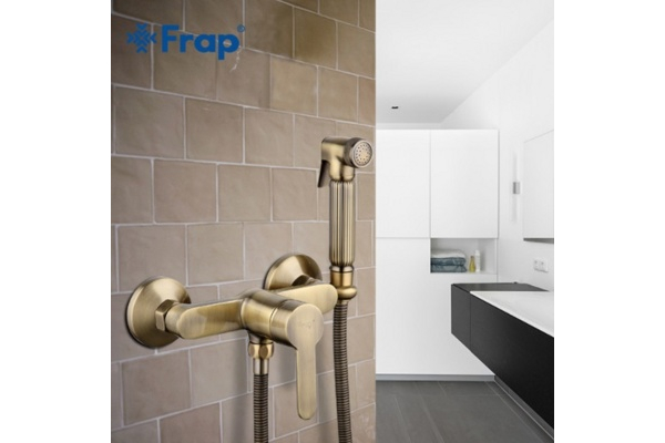 Гигиенический душ Frap с настенным смесителем ф 35 бронза, F2041-4