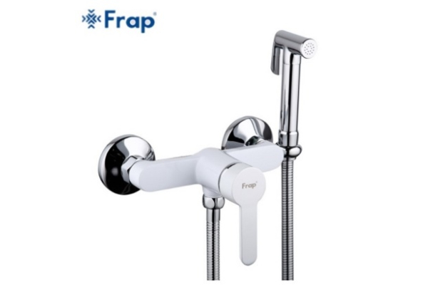 Гигиенический душ Frap с настенным смесителем ф 35 белый/хром, F2041-8