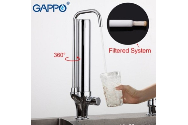 Смеситель моно Gappo G4352 с фильтрующим элементом хром