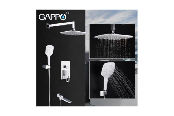 Душевой комплект Gappo G7117-8, белый