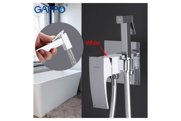 Гигиенический душ Gappo G7207-8 встраиваемый хром/белый