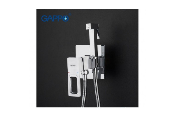 Гигиенический душ Gappo G7217-8 встраиваемый хром/белый