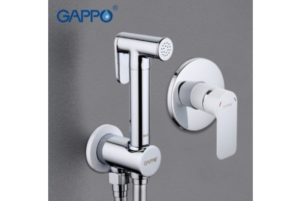 Гигиенический душ Gappo G7248 встраиваемый хром/белый