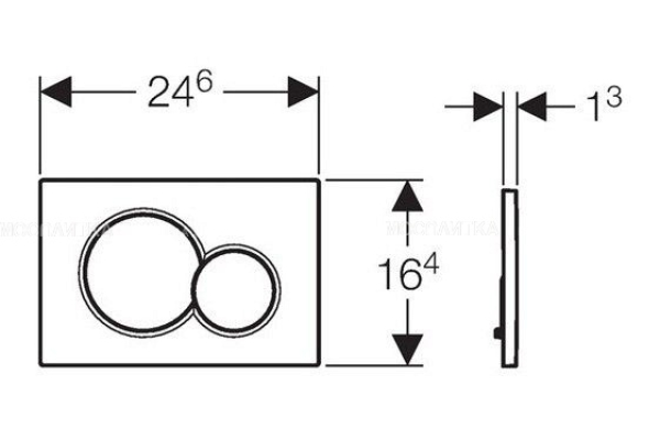 Смывная клавиша Geberit Sigma01 115.770.KA.5