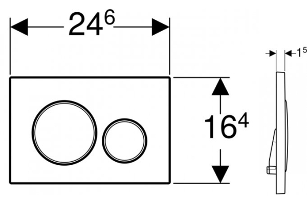 Смывная клавиша Geberit Sigma20 115.882.KH.1