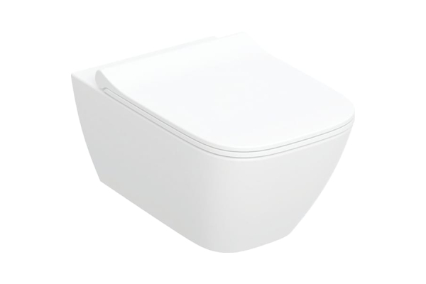 Унитаз подвесной Geberit Smyle Square Rimfree, с плавным закрыванием SoftClose 500.685.01.2