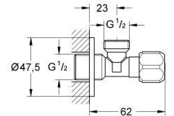Вентиль угловой Grohe 2201600M
