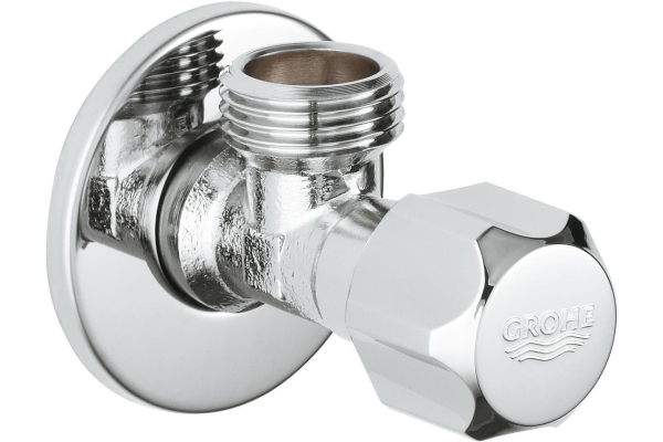 Вентиль угловой Grohe 1/2″-3/8″ для подключения смесителей, темный графит, матовый