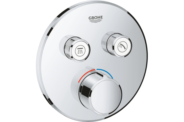 Внешняя часть смесителя на 2 выхода Grohtherm SmartControl 29145000, хром