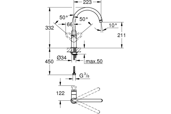 Смеситель для кухни Grohe BauLoop 31368001