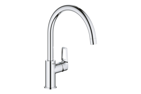 Смеситель для кухни Grohe BauLoop 31232001 с высоким C-образным изливом, хром