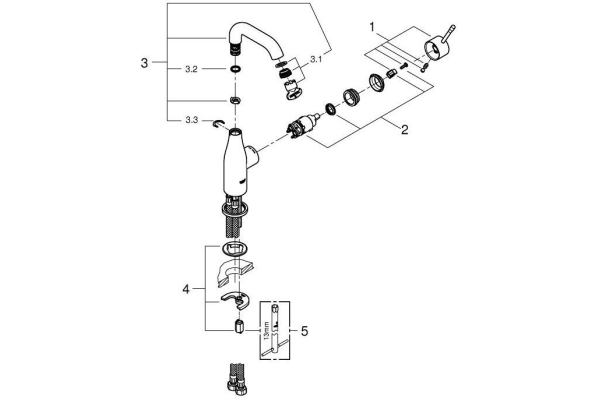 Смеситель для раковины Grohe Essence 23463001