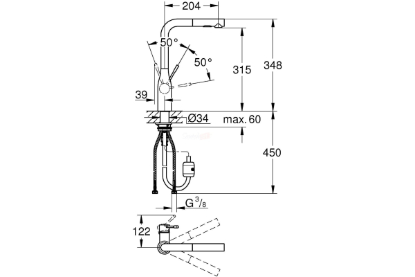 Смеситель для кухни Grohe Essence 30270000