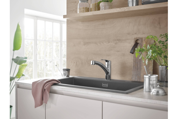 Смеситель для кухни Grohe Eurosmart 2021, однорычажный, хром