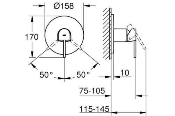 Смеситель для душа Grohe Plus 24059003