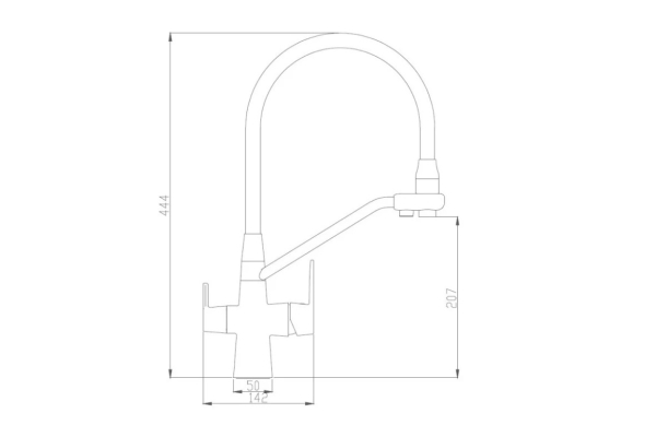 Смеситель Haiba для кухни HB76855-7