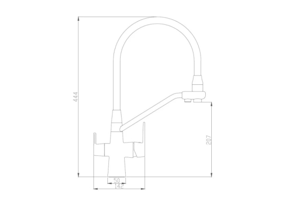 Смеситель Haiba для кухни HB76855-5