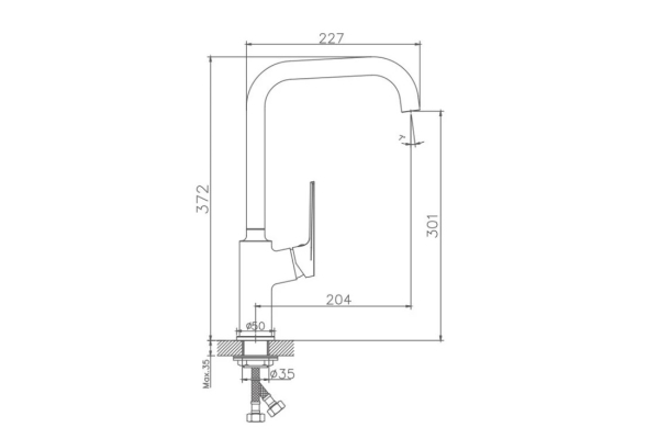 Смеситель Haiba для кухни HB70533-3