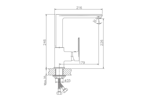 Смеситель Haiba для кухни HB70505