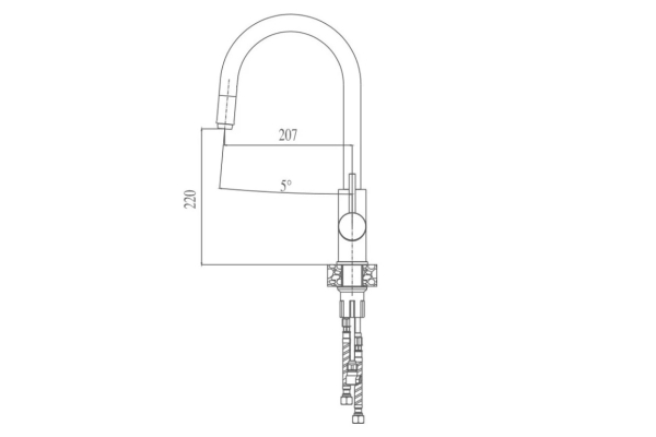 Смеситель Haiba для кухни HB70304-5