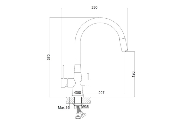 Смеситель Haiba для кухни HB76858-8