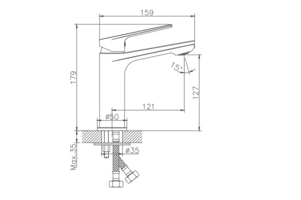 Смеситель Haiba для раковины HB10533-3