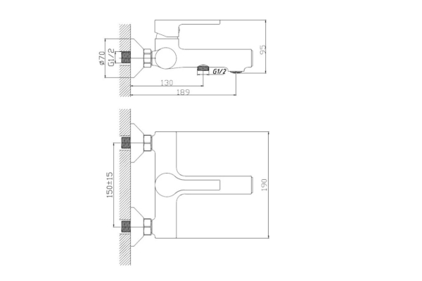 Смеситель Haiba для ванны HB60652-7