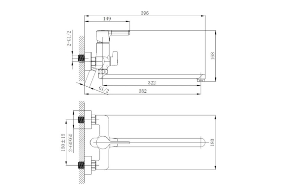 Смеситель Haiba для ванны HB22814-7