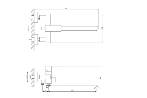 Смеситель Haiba для ванны HB22803-7