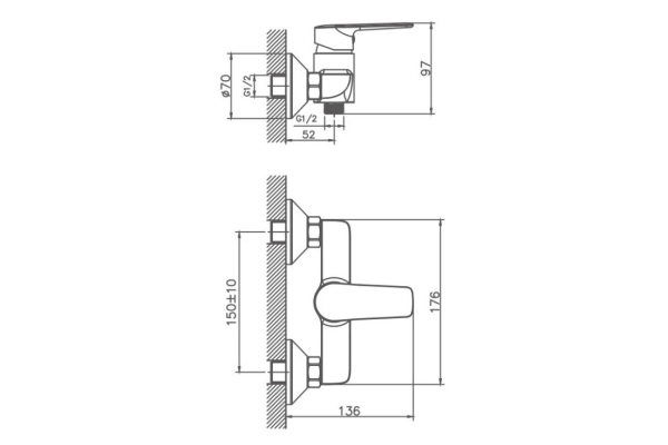 Смеситель Haiba для душа HB20563