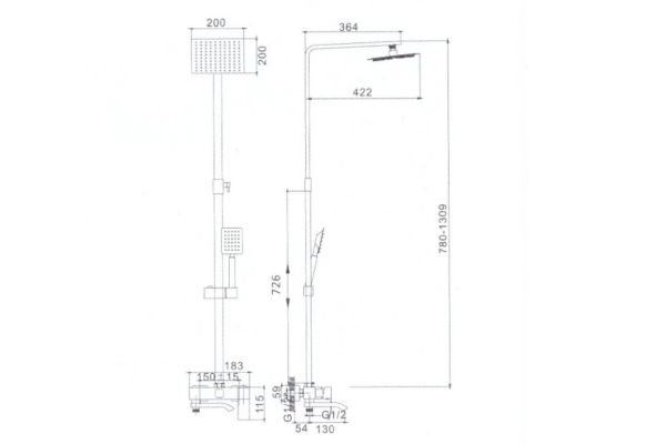 Душевая система Haiba HB24815