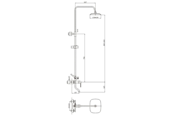 Душевая система Haiba HB2405