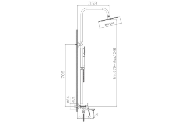 Душевая система Haiba HB24533-3