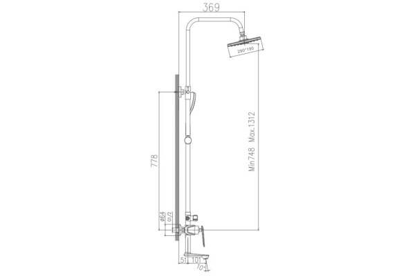 Душевая система Haiba HB24548-8