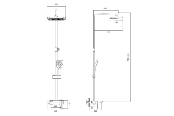 Душевая система Haiba HB24615-7