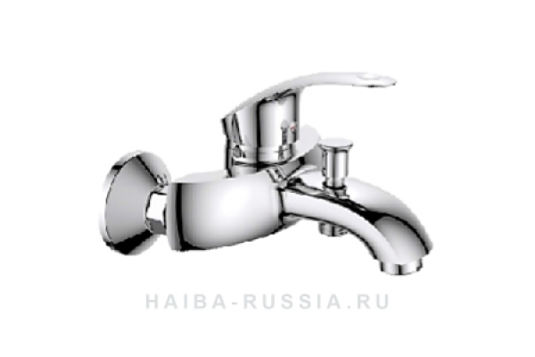 Смеситель для ванны Haiba HB3221 короткипй излив переключатель в корпусе хром