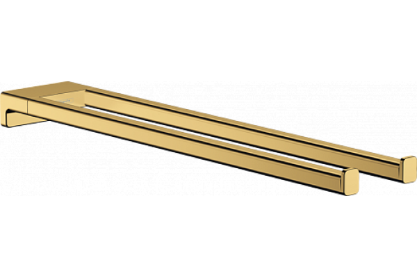 Двухрожковый держатель полотенец AddStoris Hansgrohe 41770990, полированное золото